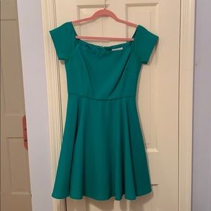 off-the shoulder mini dress